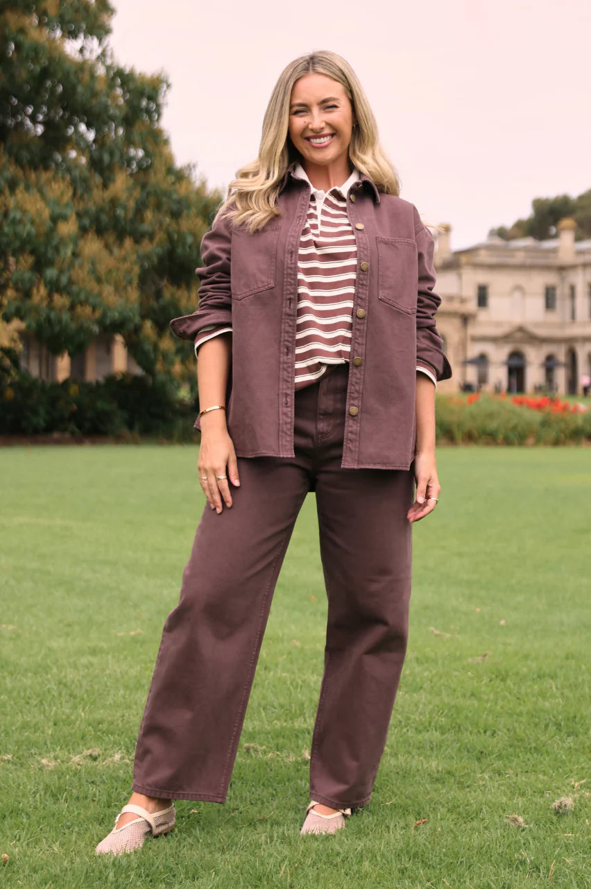 Lola Barrel Jean Chocolate