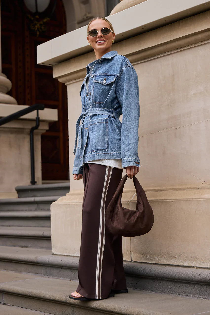 Noah Wide Pant Luxe Dark Chocolate