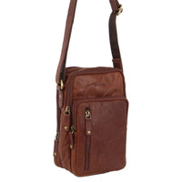 Pierre Cardin Unisex Cross Body Bag Chestnut
