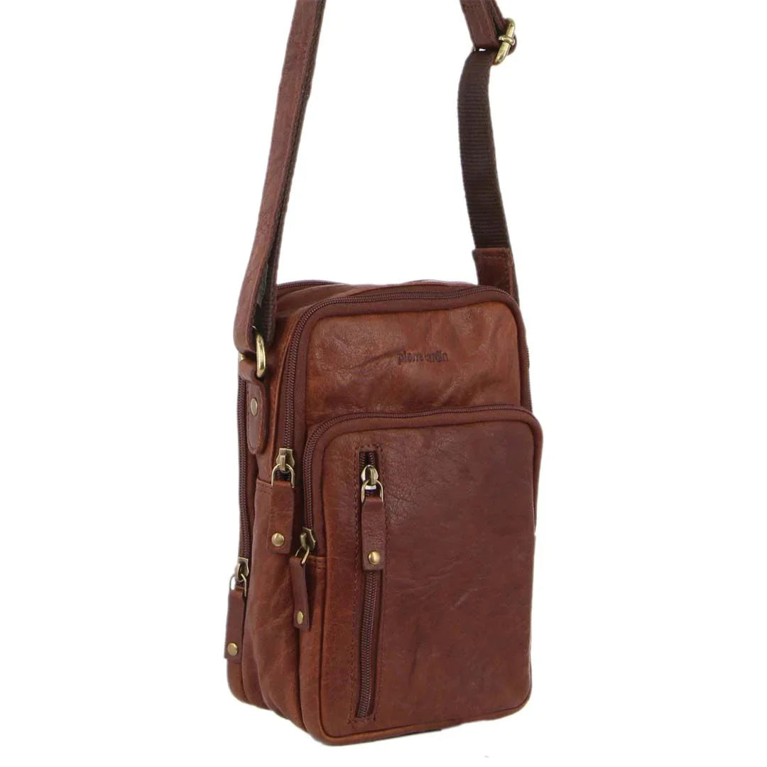 Pierre Cardin Unisex Cross Body Bag Chestnut