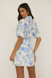 Davey Floral Dress Blue