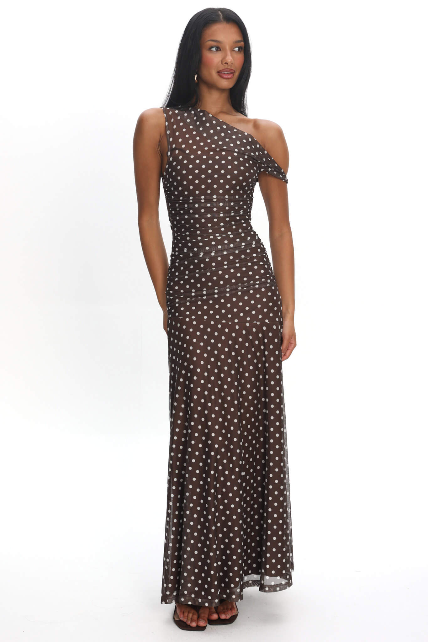 Ophelia Dress Chocolate Spots
