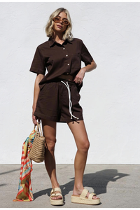 Maya Denim Short Chocolate