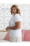 Star Sequin Tee White/Gold