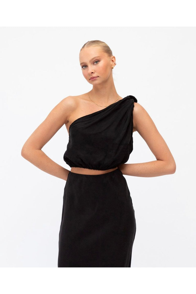 Phoebe Crop Black