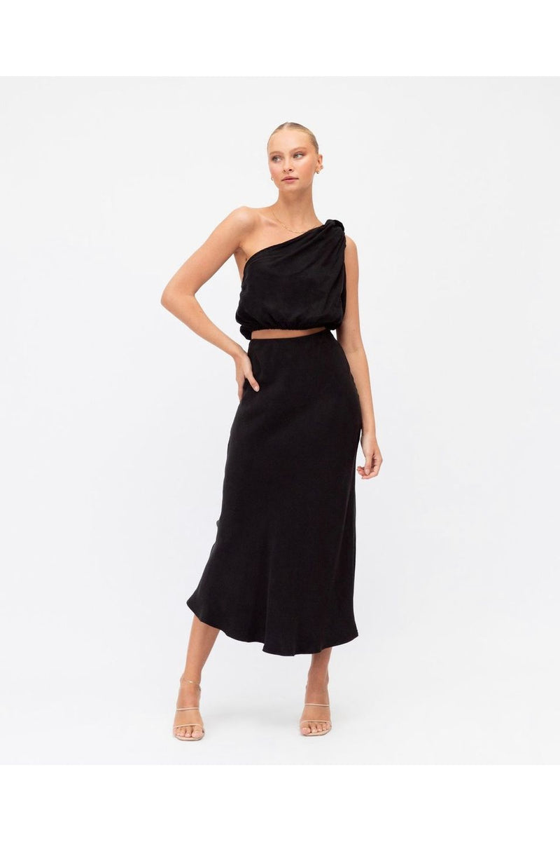 Phoebe Crop Black