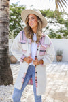 Darla Check Long Shacket Pink