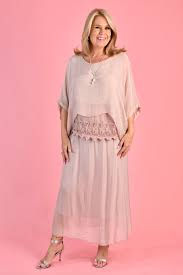 Marta Silk Skirt Blush