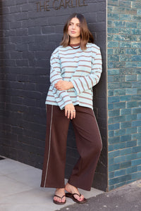 Carter Long Sleeve Tee Blue Chocolate