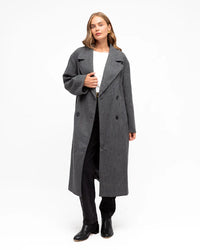Sasha Longline Coat Grey