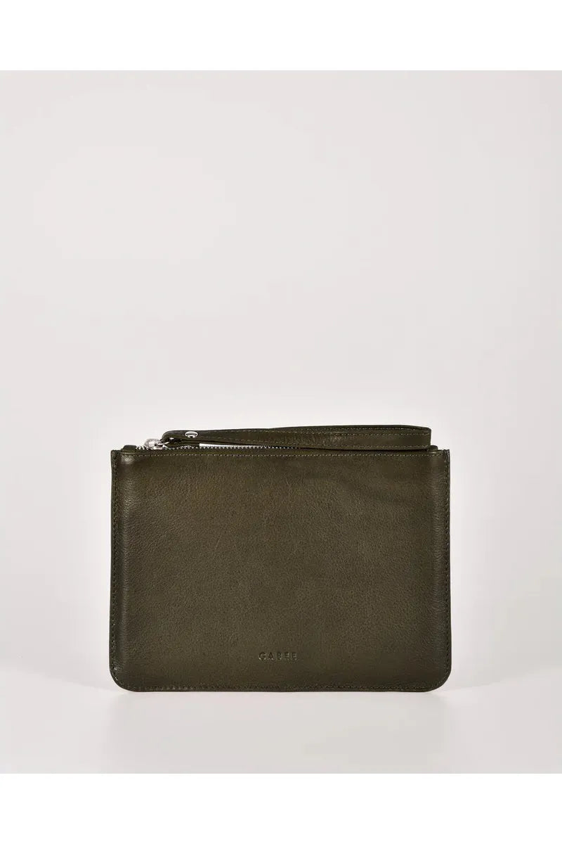 Queens Leather Pouch Olive