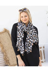 Leopard Print Scarf Tan