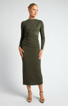 Lola Jersey Midi Dress Khaki