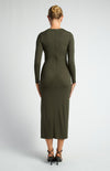 Lola Jersey Midi Dress Khaki