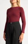 Estella Ribbed Knit Merlot