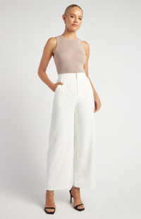 Ginny Straight Leg Pant White