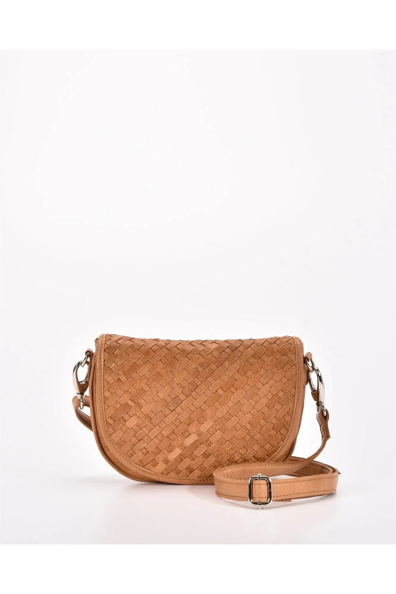 Surrey Woven Leather Bag Tan