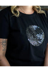 Circle Sequin Tee Black
