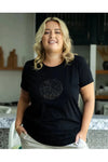 Circle Sequin Tee Black