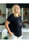 Circle Sequin Tee Black