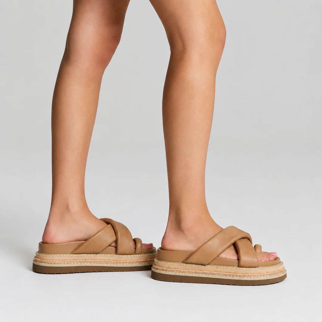 Thelma Flatform Slide Biscuit