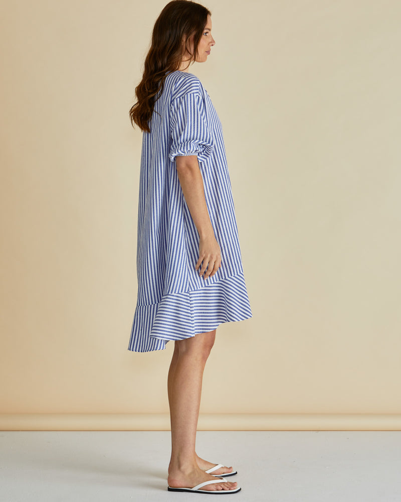 Livvy Dress Navy Stripe