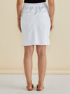 Augie Denim Skirt White