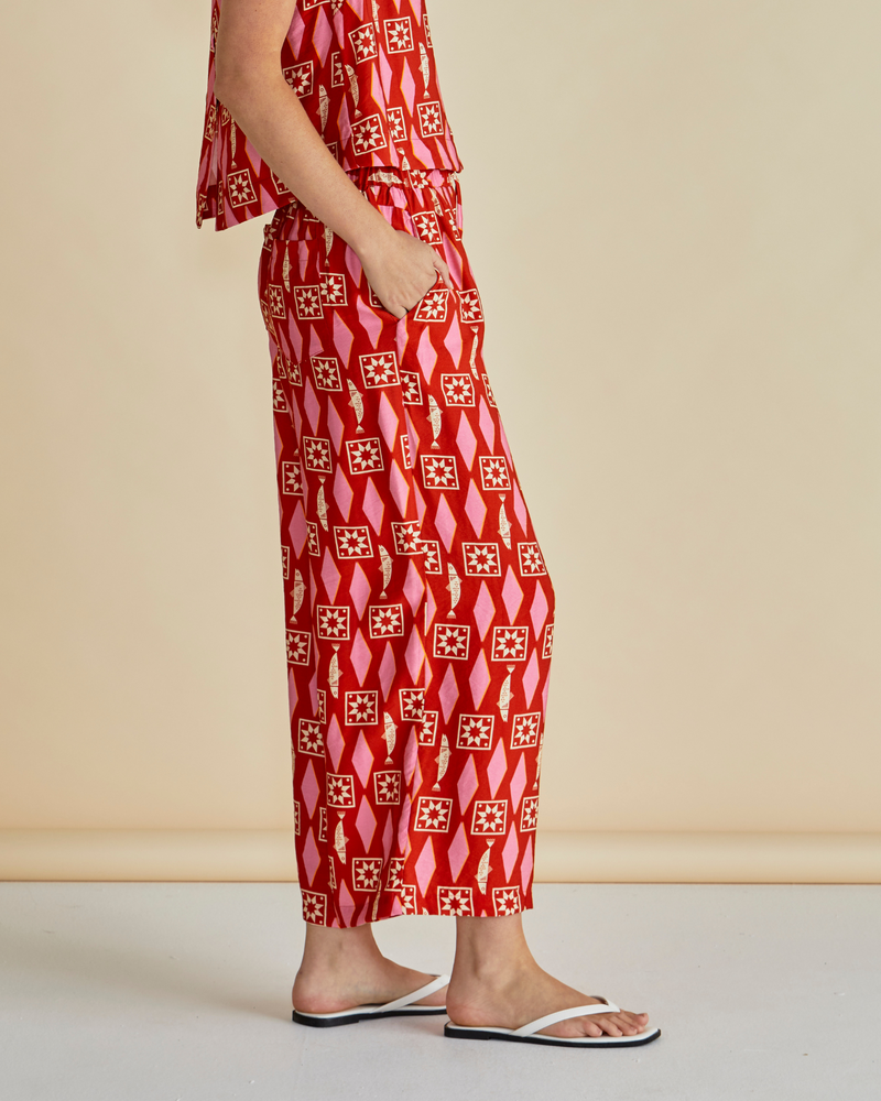 Copacabana Relax Pant Sardinia Geo Print