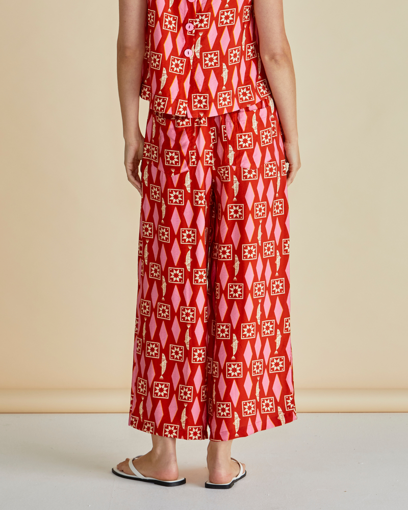 Copacabana Relax Pant Sardinia Geo Print