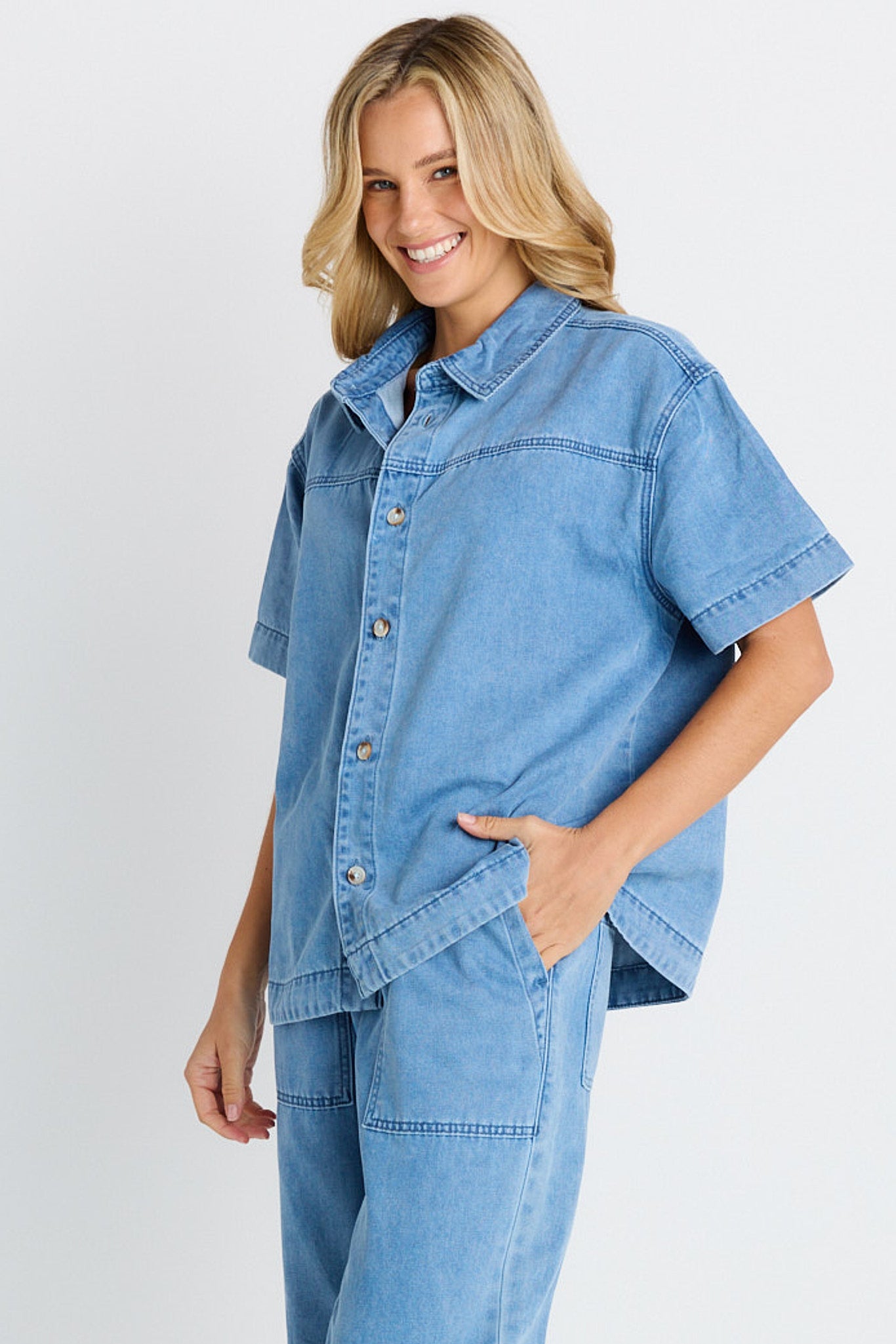 Quinn Cotton Denim Shirt