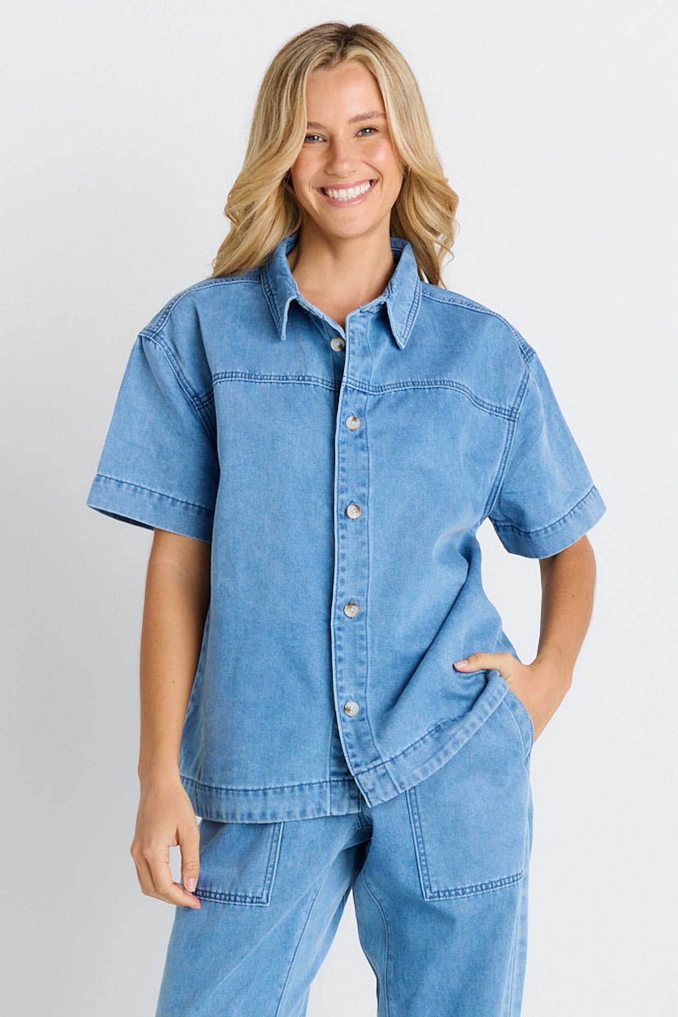 Quinn Cotton Denim Shirt