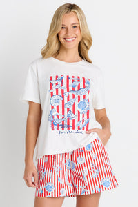 Ellia Crew Tee White