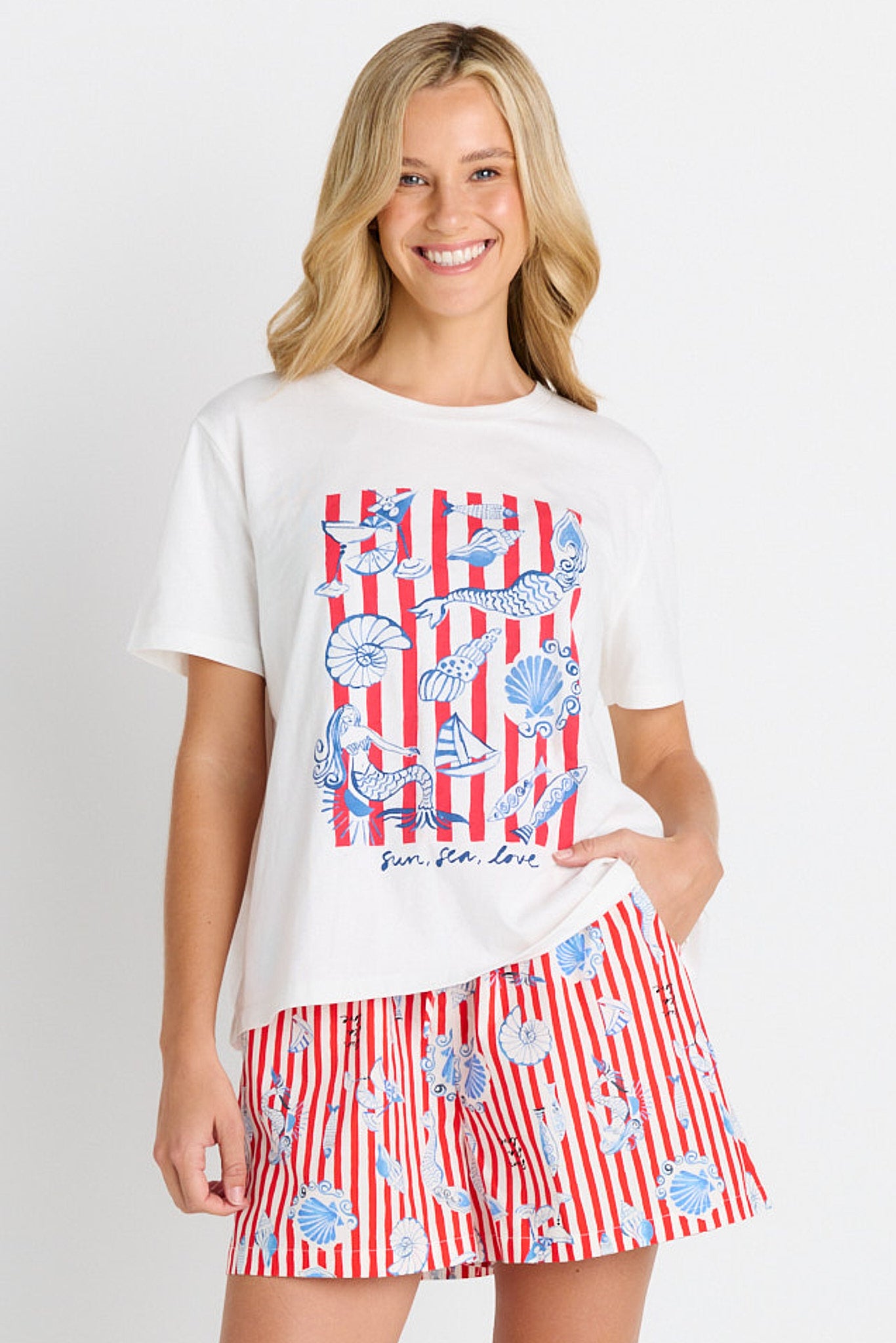 Ellia Crew Tee White