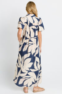 Nova Shirt Dress Navy Floral