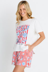 Ellia Crew Tee White