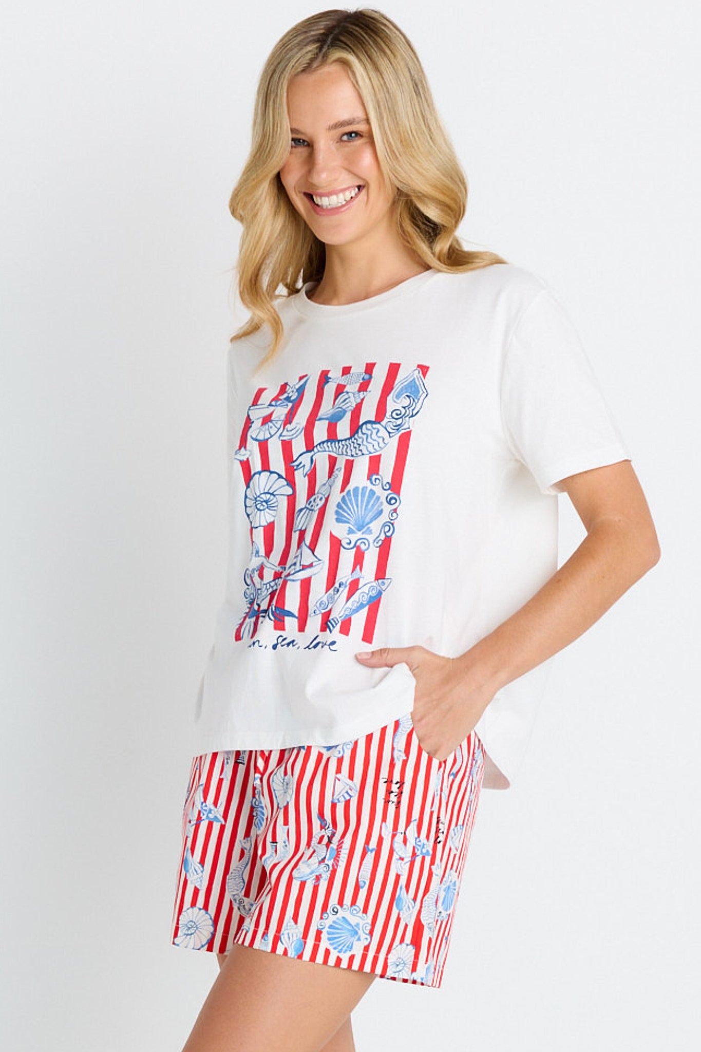 Ellia Crew Tee White