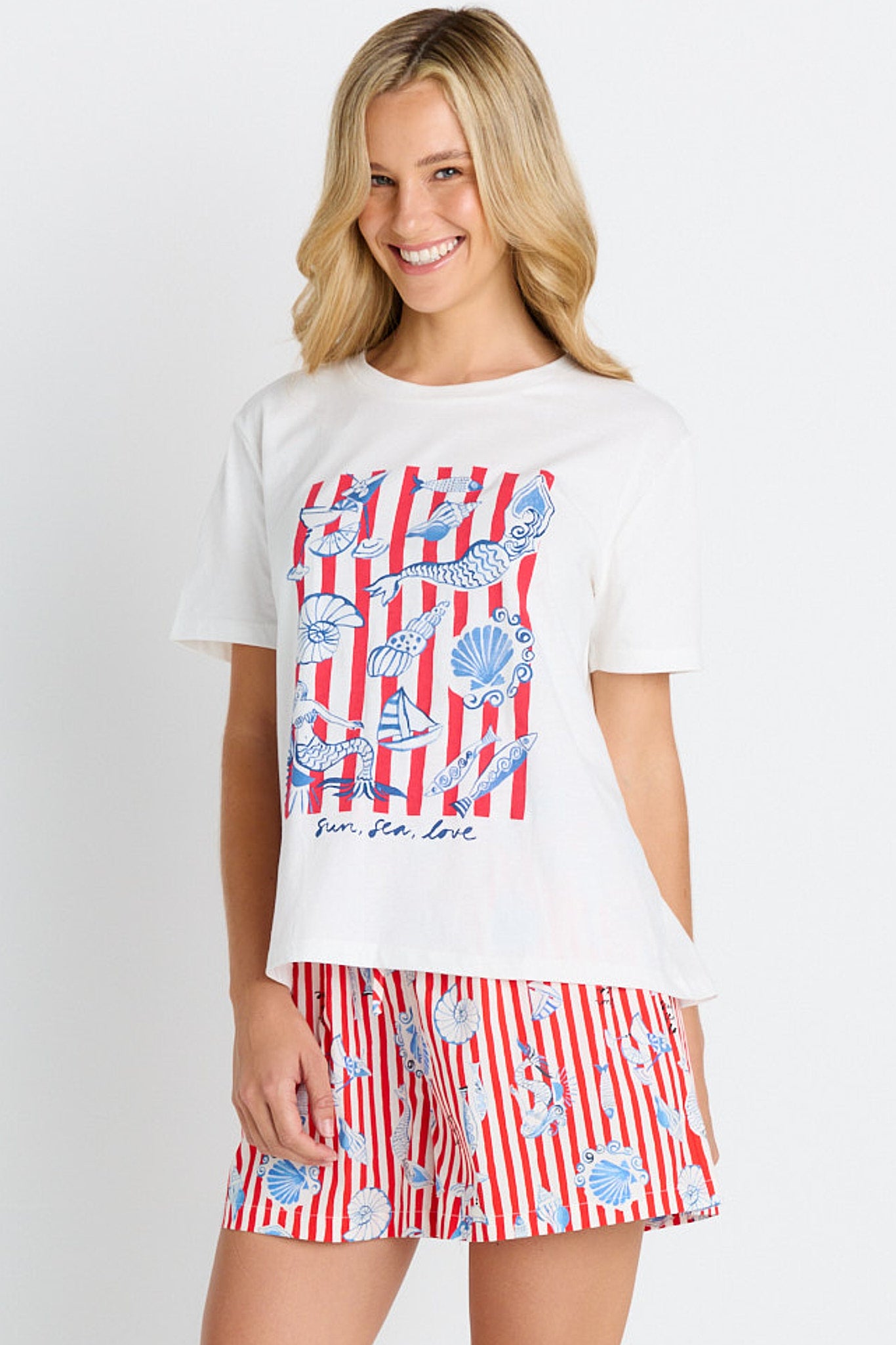Ellia Crew Tee White