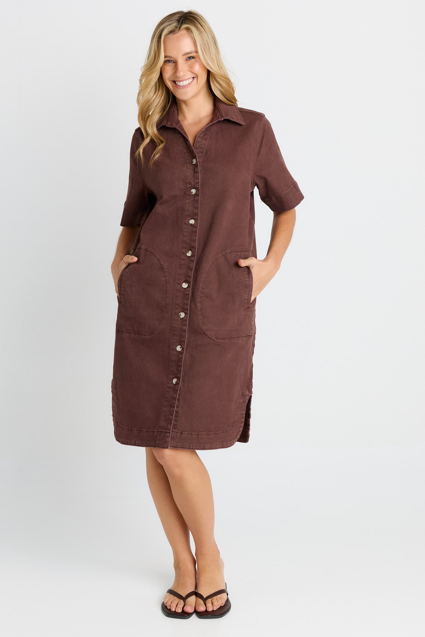 Dawson Denim Dress Chocolate