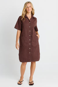 Dawson Denim Dress Chocolate