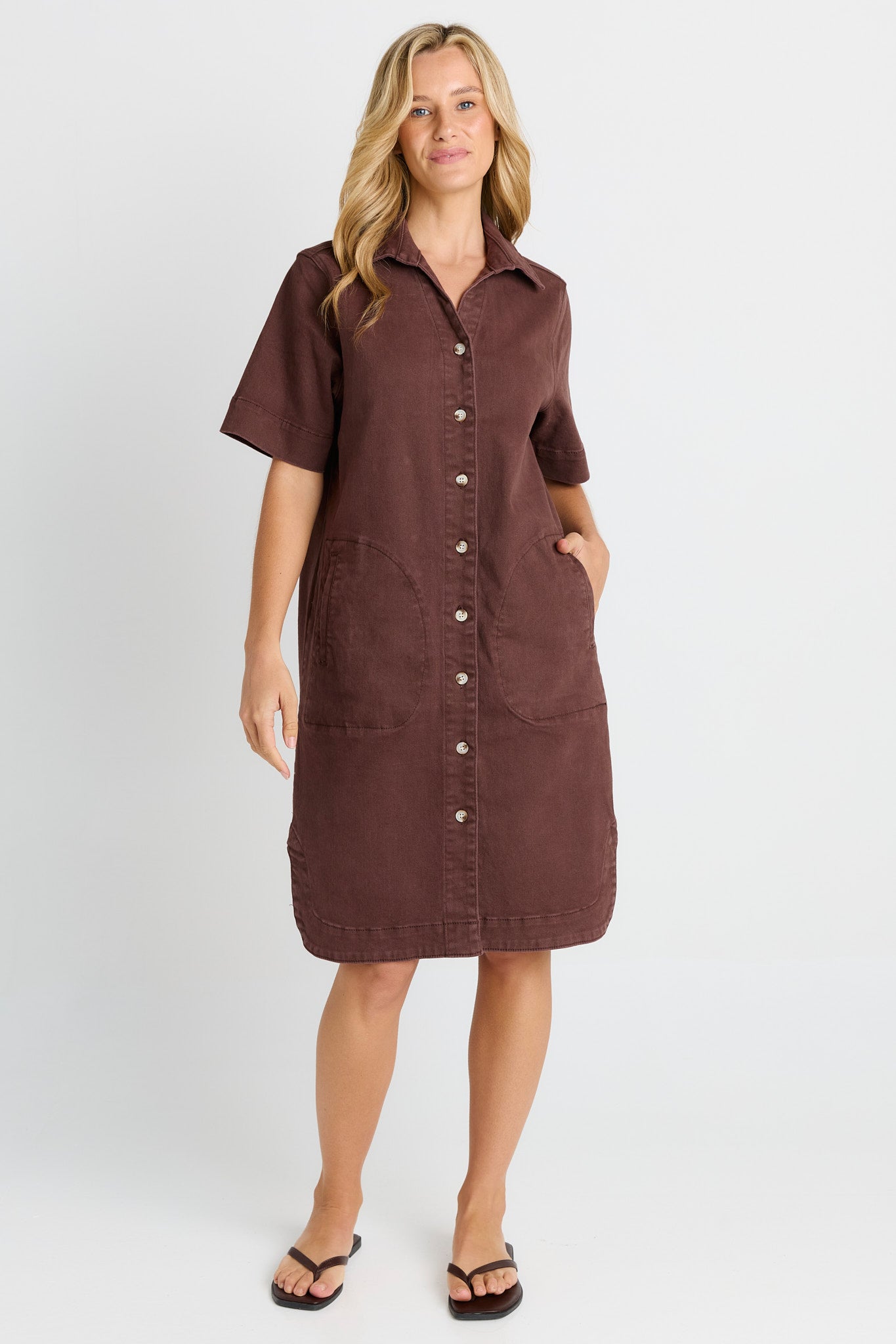 Dawson Denim Dress Chocolate