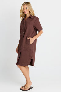 Dawson Denim Dress Chocolate