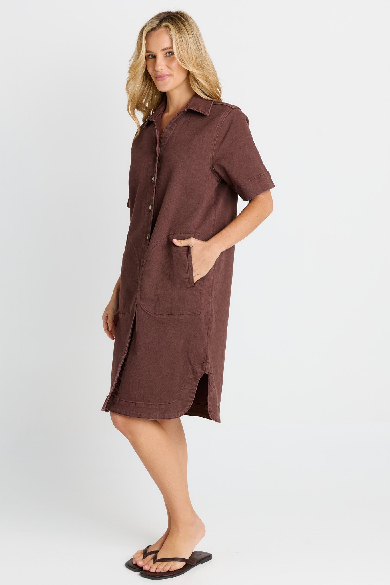 Dawson Denim Dress Chocolate