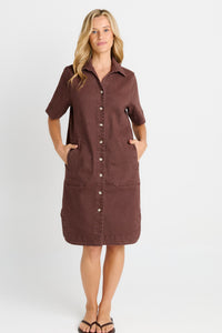 Dawson Denim Dress Chocolate