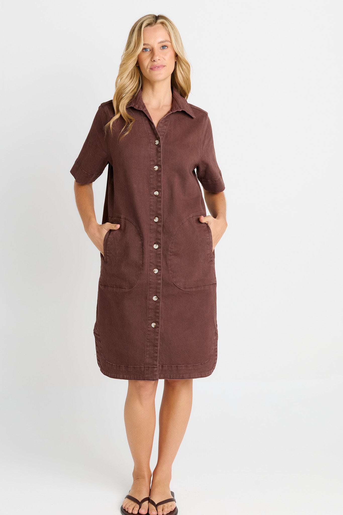 Dawson Denim Dress Chocolate