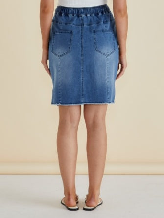 Augie Denim Skirt Blue