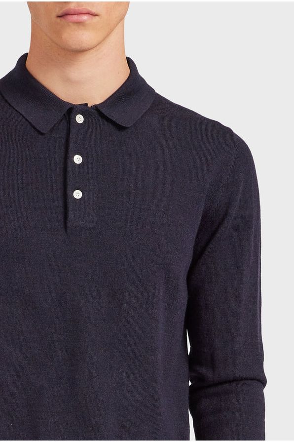 Academy Merino Polo Navy