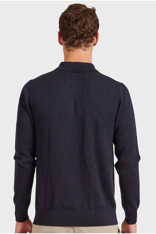 Academy Merino Polo Navy