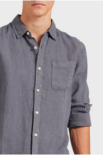 Hampton L/S Linen Shirt Infinity Blue