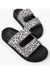 Mel Leather Slide Leopard