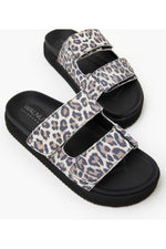 Mel Leather Slide Leopard